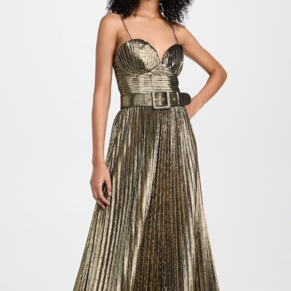 Rebecca Valance Gold Josie Gown. Sz: 6